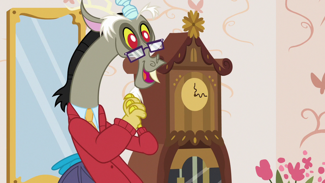 File:Discord pleased by Fluttershy's compliment S7E12.png