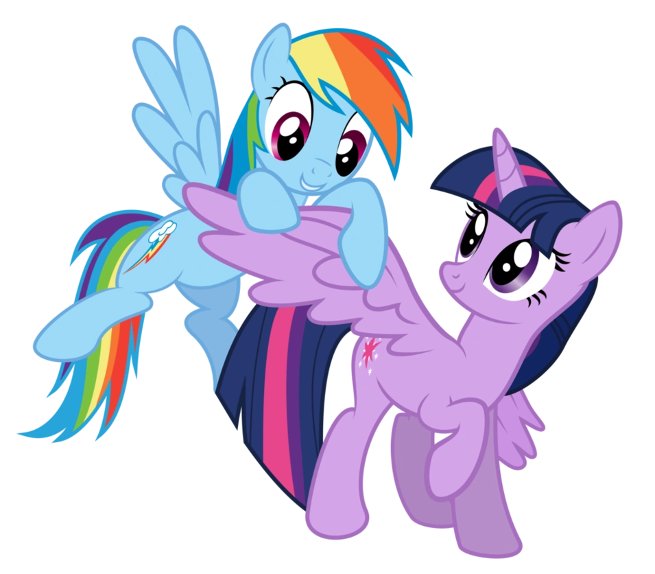 Image - FANMADE Rainbow Dash and Twilight Sparkle.png | My Little Pony