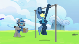Pegasus doing a pull up S3E07