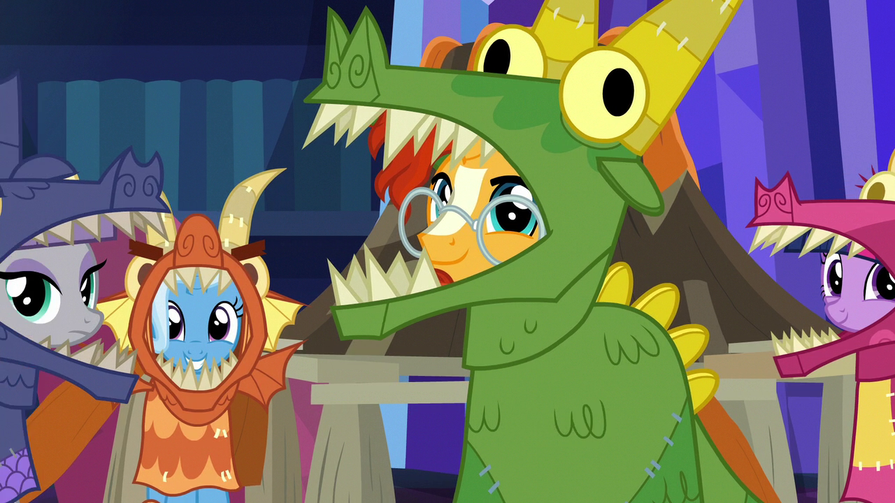 Image - Maud, Trixie, Sunburst, and Twilight in dragon 