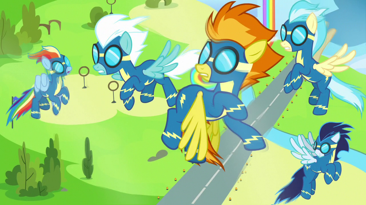 Image - Wonderbolts' training disrupted by turbulence S7E7 