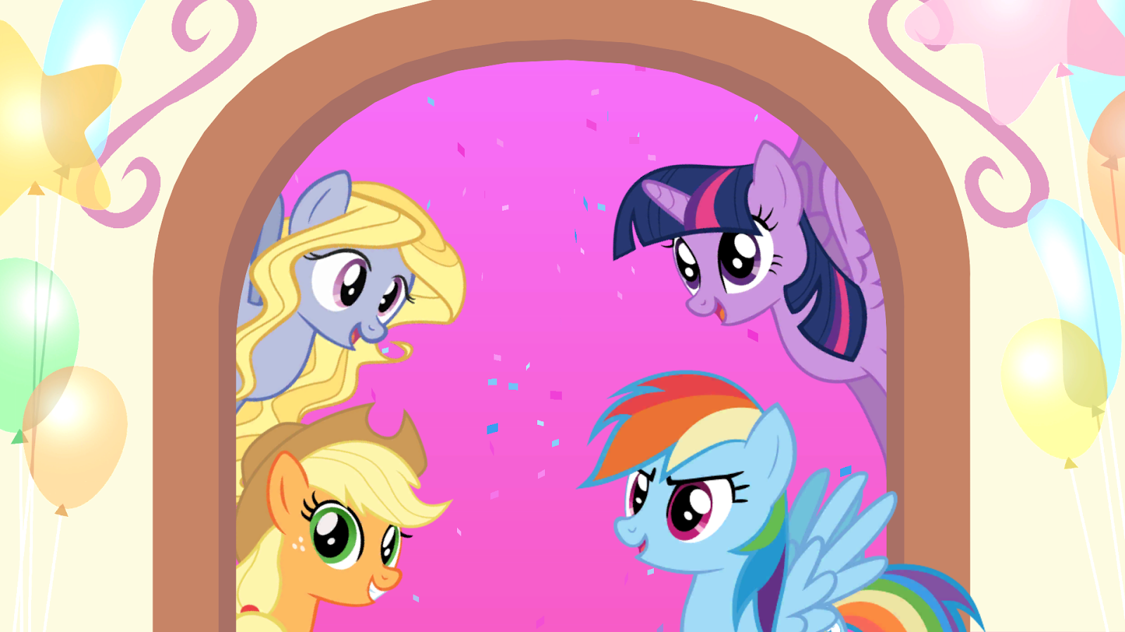 Image - MLP Friendship Celebration app - Lily Blossom, AJ 