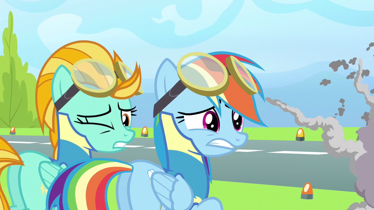 Image - Rainbow Dash & Lightning Dust dang! S3E7.png | My Little Pony Friendship is Magic Wiki 