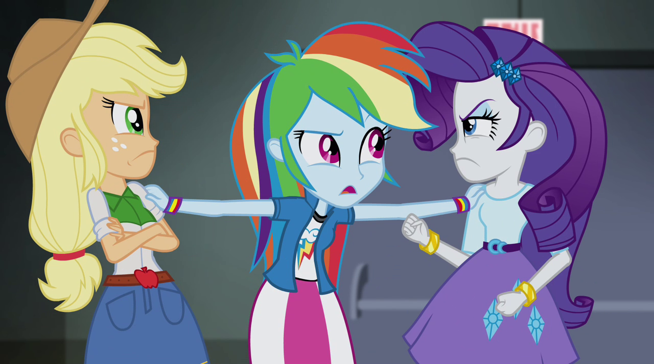 Image - Rainbow breaks up Applejack and Rarity EG2.png ...