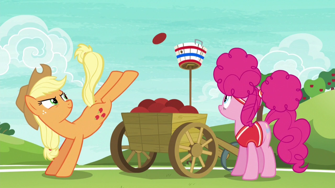 Image Applejack practices bucking a ball S6E18.png My Little Pony