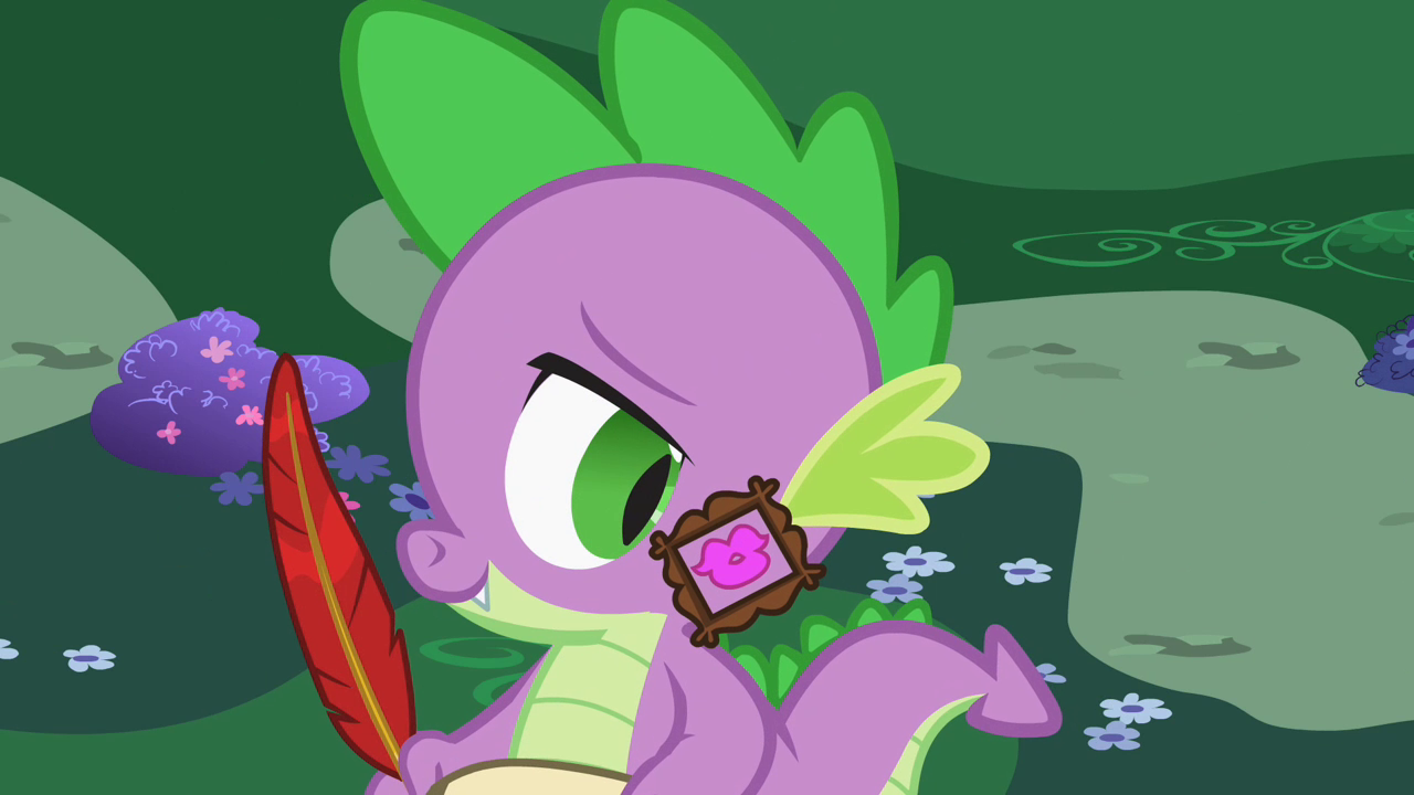 image spike frame kiss cheek s2e10 png my little pony friendship