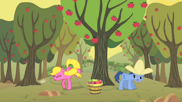 Файл:Noteworthy and Cherry Berry apple bucking S01E21.png