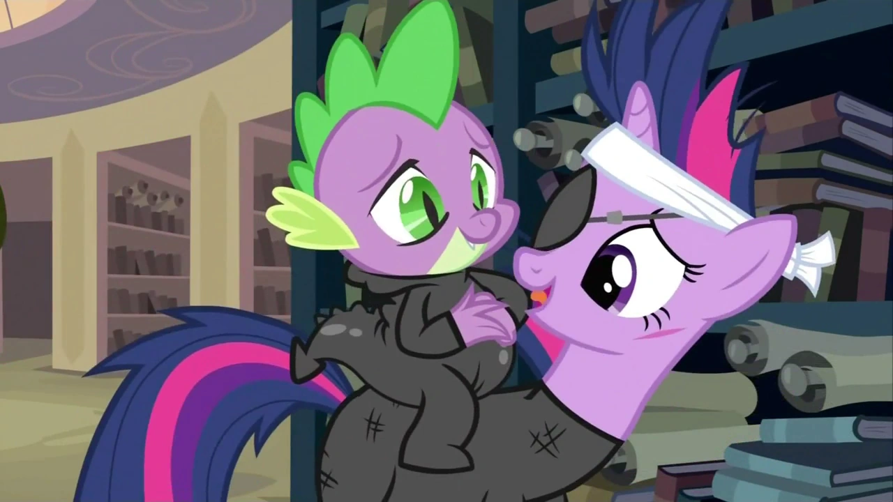 Image - Spike riding Twilight's back S2E20.png | My Little Pony