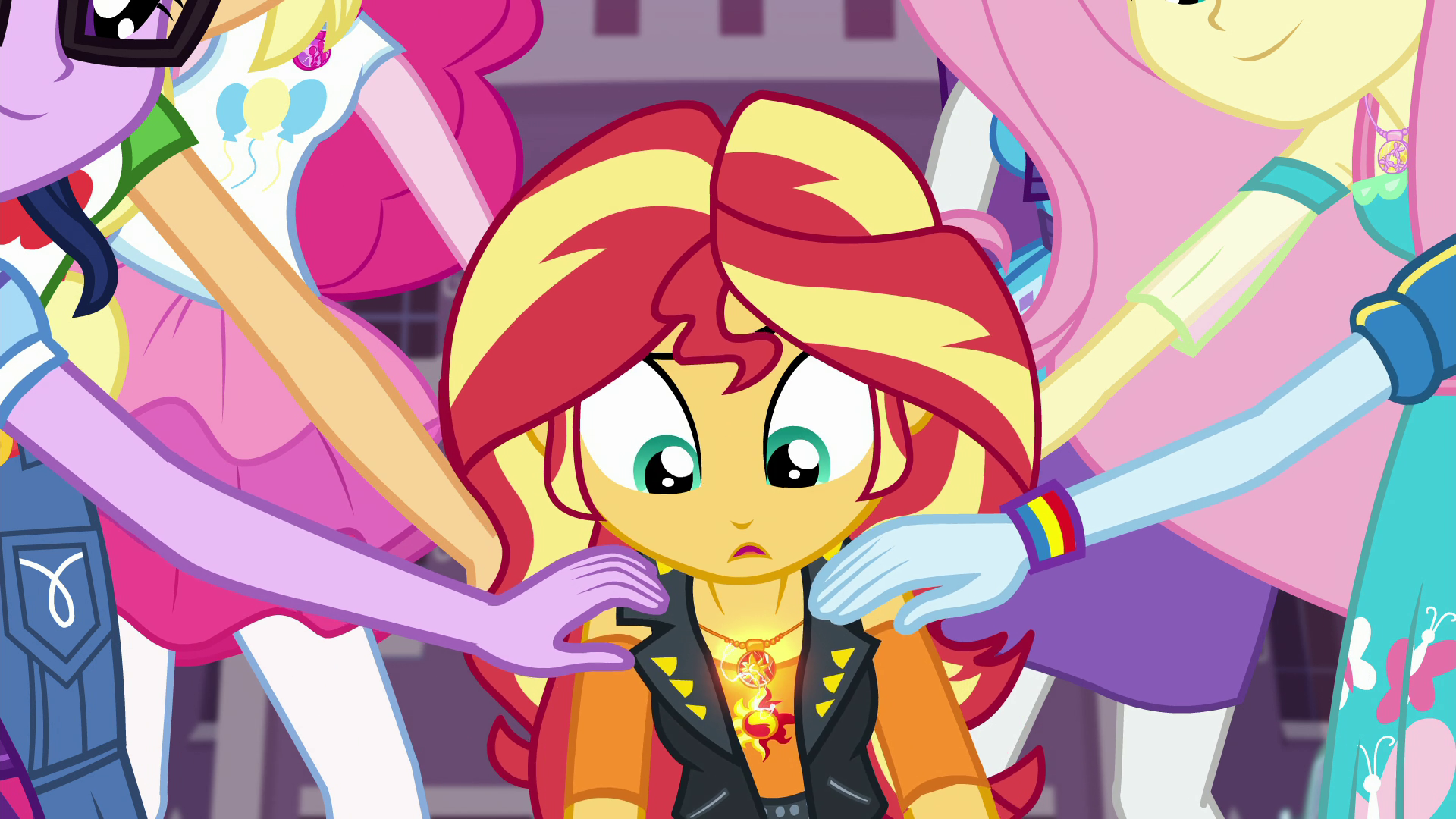 Image - Sunset Shimmer's geode glowing EGFF.png | My Little Pony