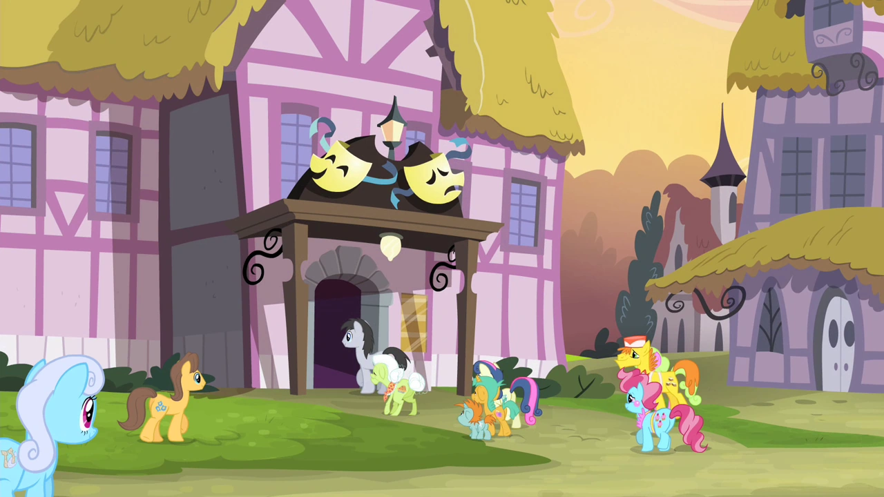 Image Ponies entering the theater S4E19.png My Little Pony