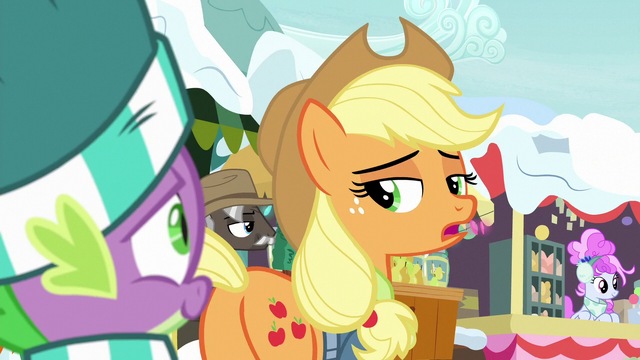 File:Applejack "I guess it's fine" MLPBGE.png