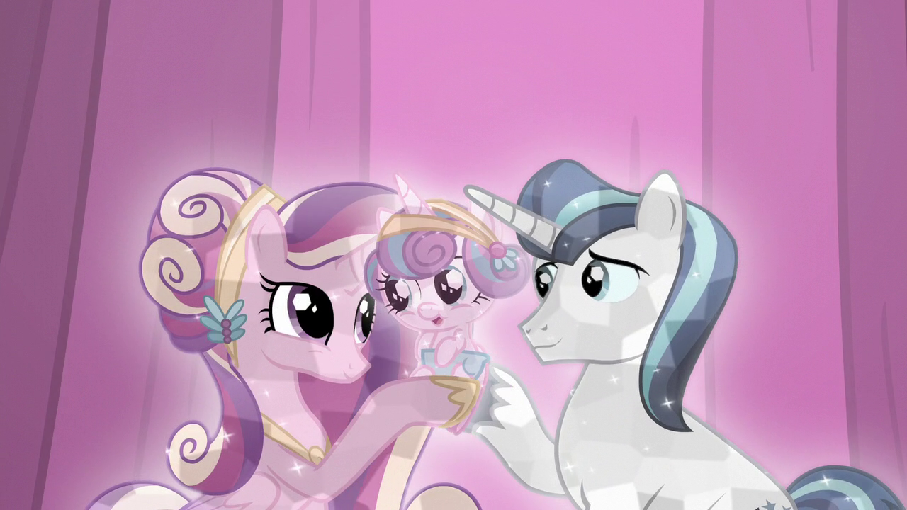 Image - Shining Armor and Cadance with their baby S6E2.png ...