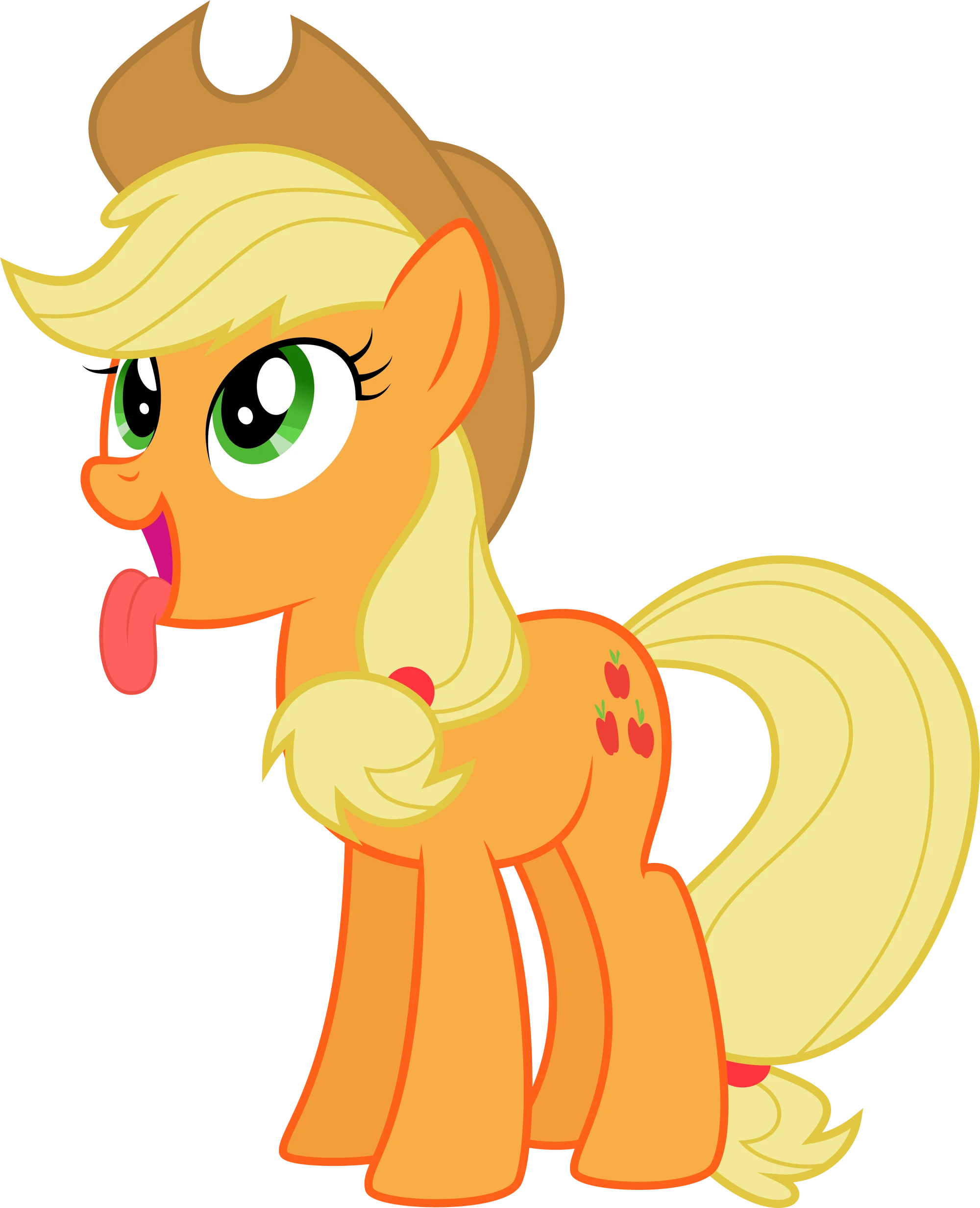Image FANMADE Applejack tongue vector.png My Little Pony Friendship is Magic Wiki FANDOM