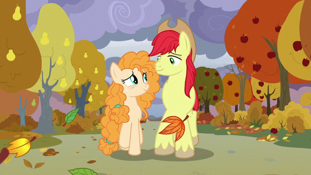 File:Bright Mac and Pear Butter walking in fall S7E13.png