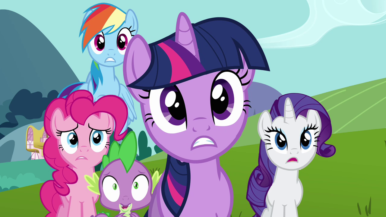 Image Main characters shocked S3E10.png My Little Pony Friendship
