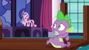 Spike floating on overturned table S5E10