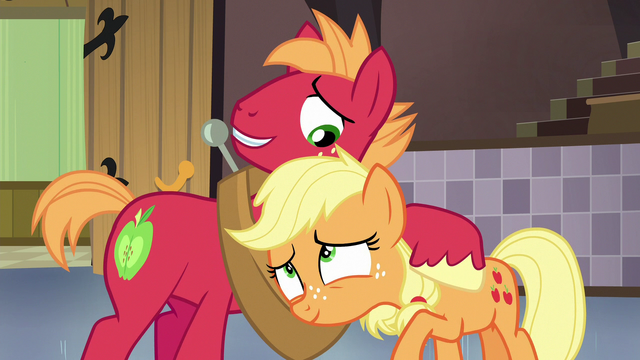 File:Big McIntosh hugging young Applejack S6E23.png