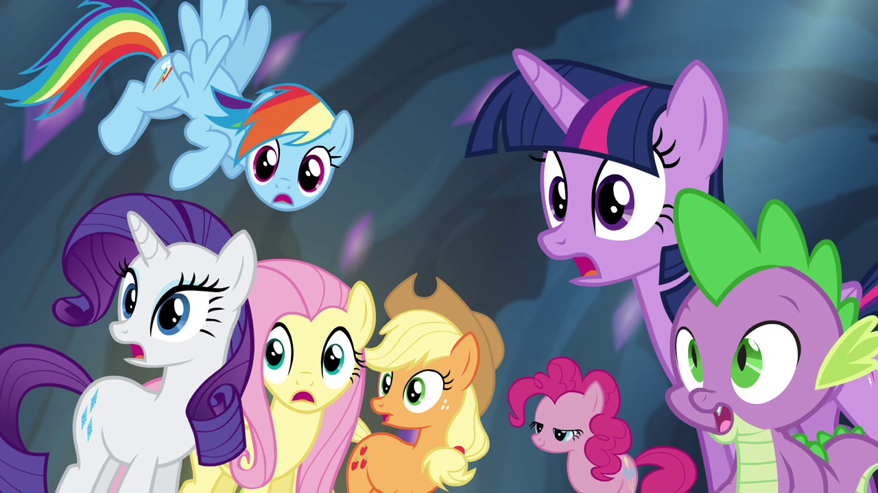 Image - Mane 6 and Spike surprised S4E25.png | My Little Pony ...