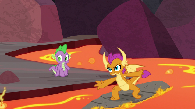 File:Smolder goes lava surfing S9E9.png