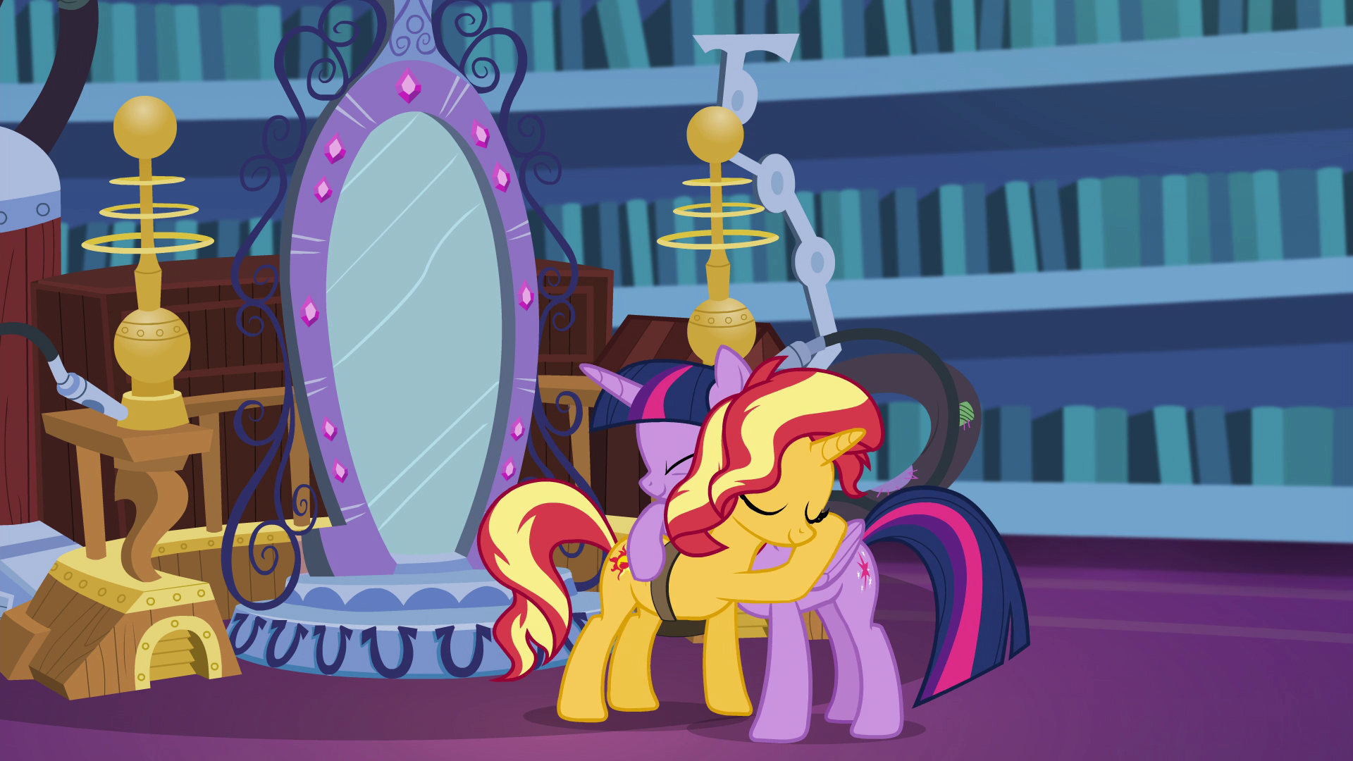 Image - Sunset Shimmer hugging Princess Twilight EGFF.png | My Little ...