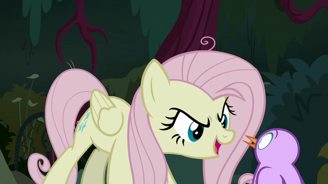 File:Fake Fluttershy "hope you like walking!" S8E13.png