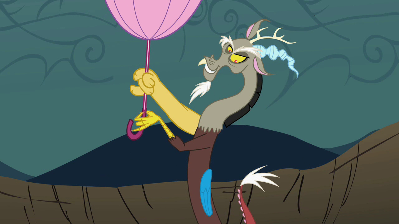 Image - Discord holding an umbrella S2E1.png | My Little ...