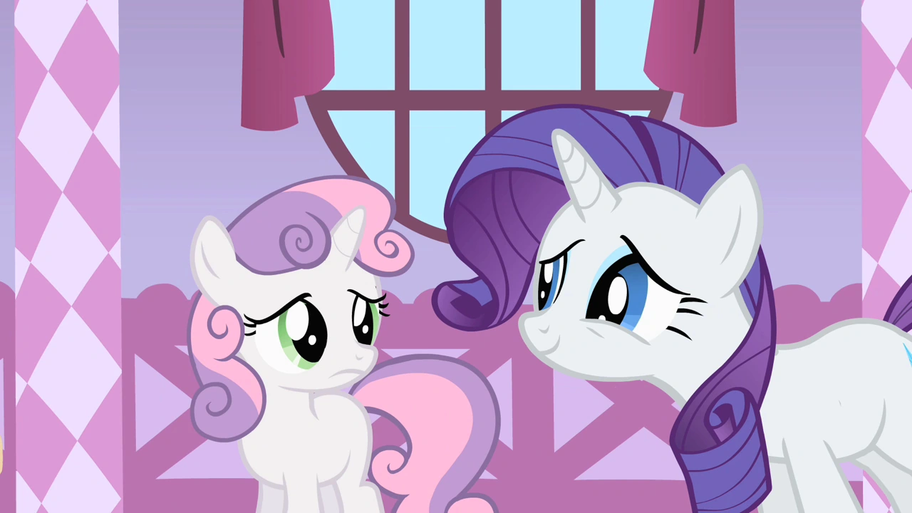 Image - Rarity trying to appeal Sweetie Belle S1E17.png | My Little