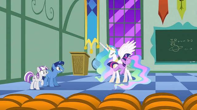 Файл:Filly Twilight hopping around Celestia S1E23.png