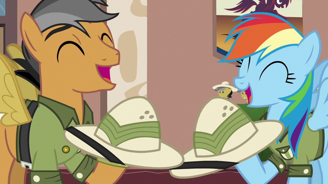 File:Rainbow and Quibble sharing a laugh S6E13.png