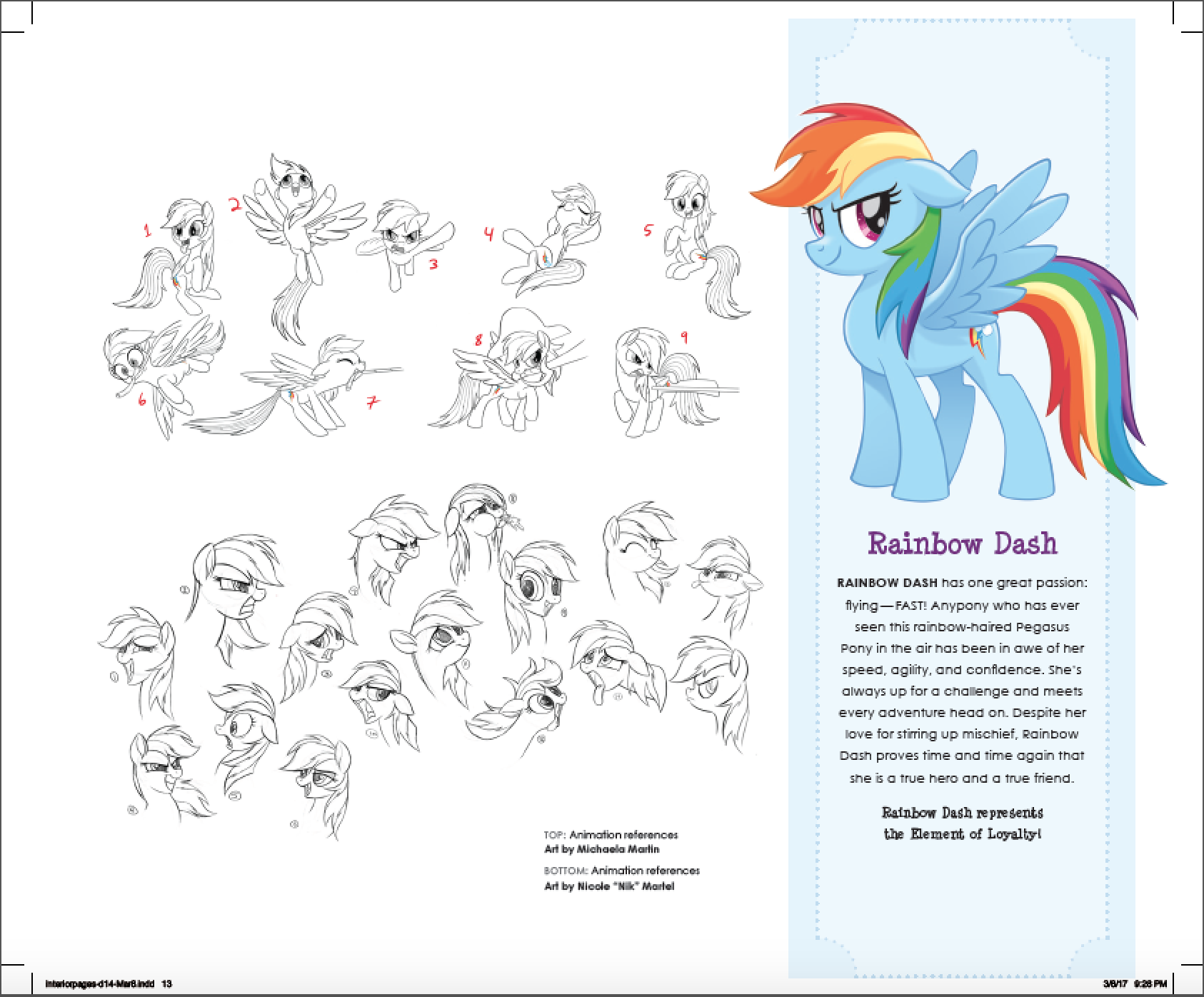 The Art of MLP The Movie page 13 Rainbow Dash concept art