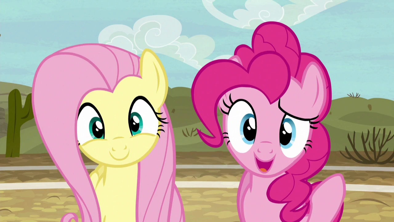 Image Fluttershy and Pinkie pleasantly surprised S6E18.png My Little Pony Friendship is