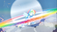 Rainbow Dash ejecutando un Sonic Rainboom