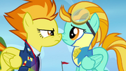 Spitfire nose-to-nose with Lightning Dust S3E7