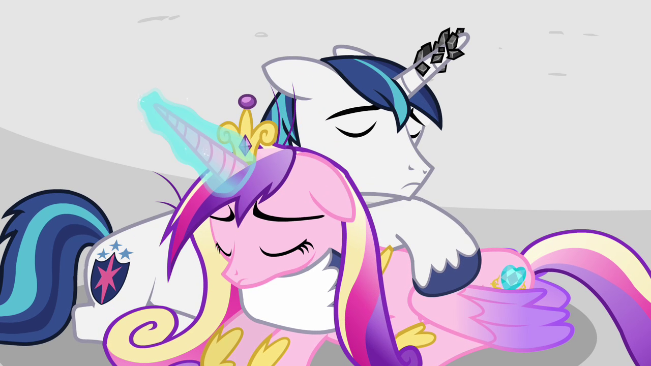 image shining armor holding cadance s03e02 png my little pony