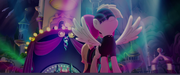 Songbird Serenade standing on stage MLPTM