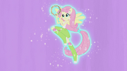 Fluttershy hovering with tambourine EG2