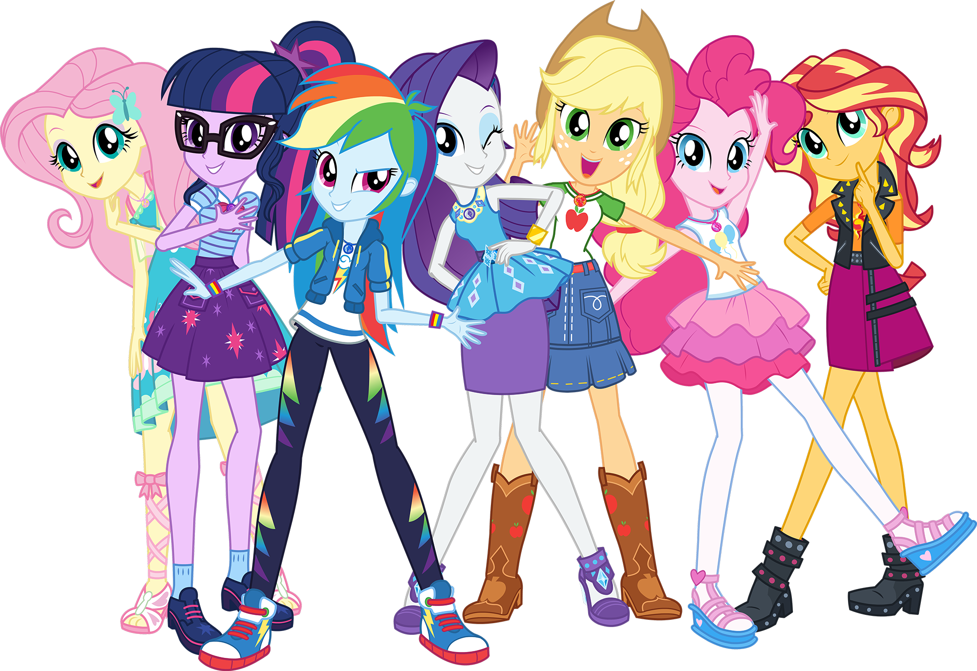 Image Mlp Equestria Girls Digital Series Full Group Pose 2png My