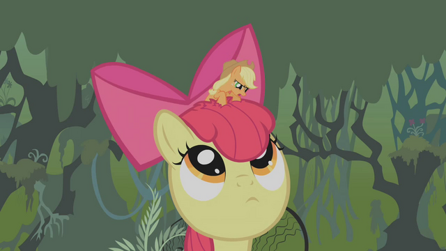 File:Apple Bloom listens to Applejack S1E09.png