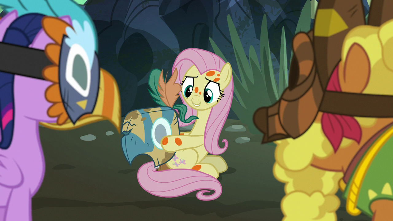 Image Fluttershy Holding Mage Meadowbrook S Mask S7e20