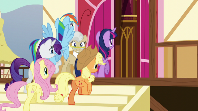 File:Main five walking past Mayor Mare S5E19.png
