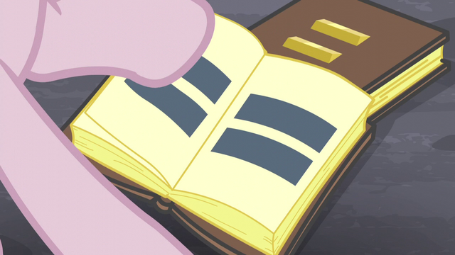 File:Pinkie flipping through book pages with equal signs S5E02.png