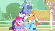 Discord hugging the main cast S4E11