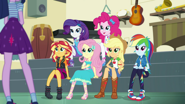 Image - Sunset Shimmer and friends nodding to Twilight EGDS5.png | My ...