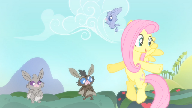 Image - Baby bat flying around Fluttershy S4E07.png | My Little Pony