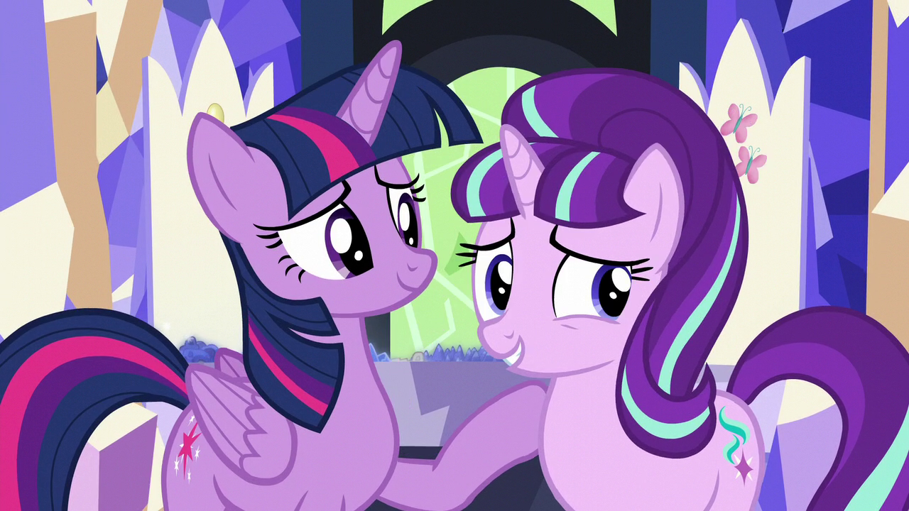 Image - Twilight puts her hoof on Starlight; Starlight 