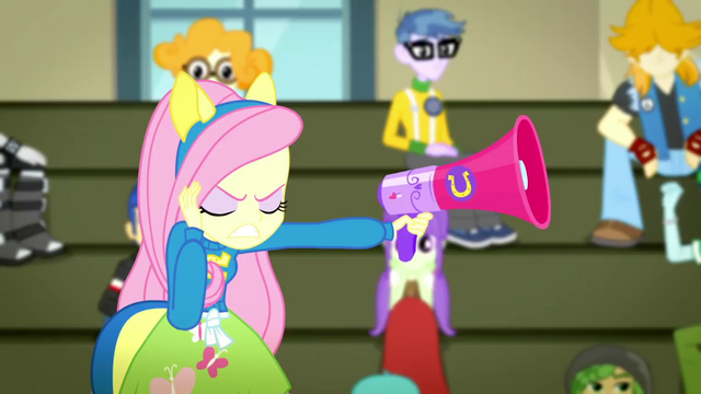 File:Fluttershy shields ear from megaphone feedback SS4.png