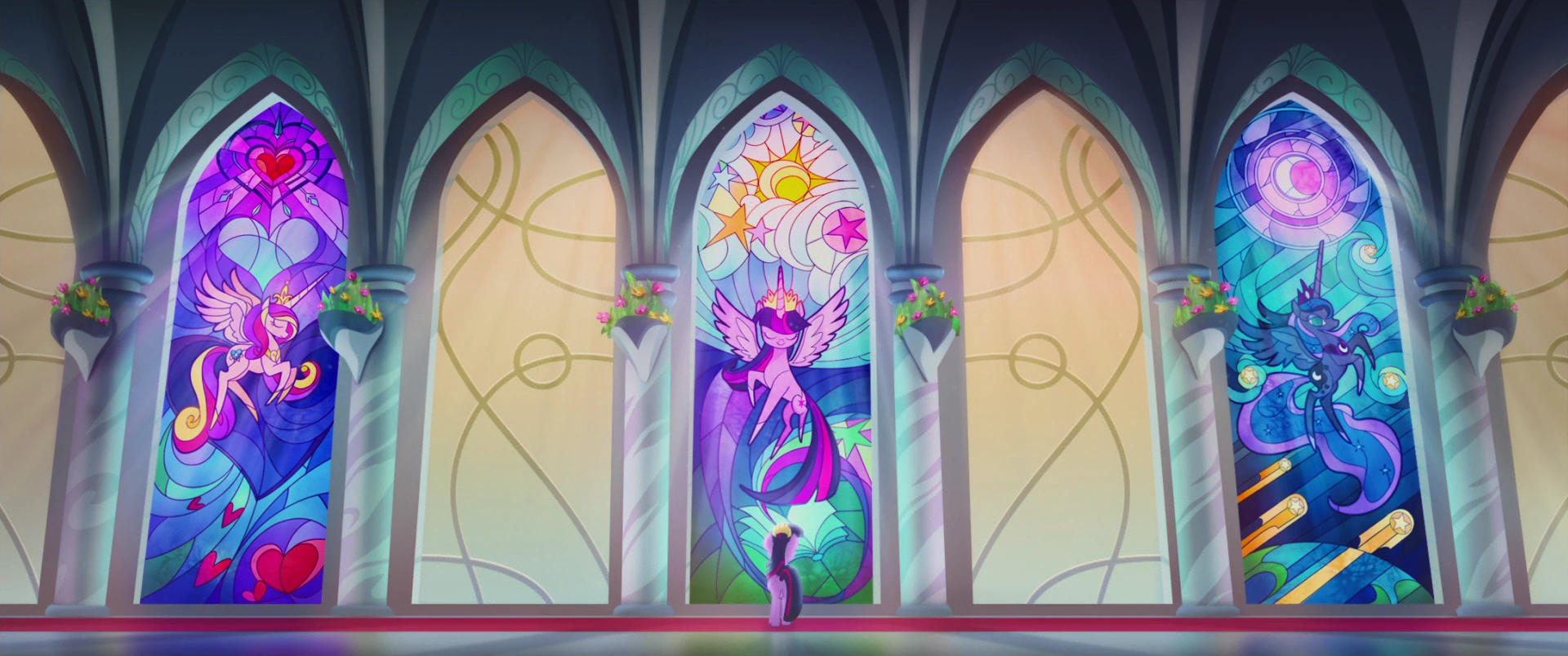 Image Twilight looking at her stained glass window MLPTM