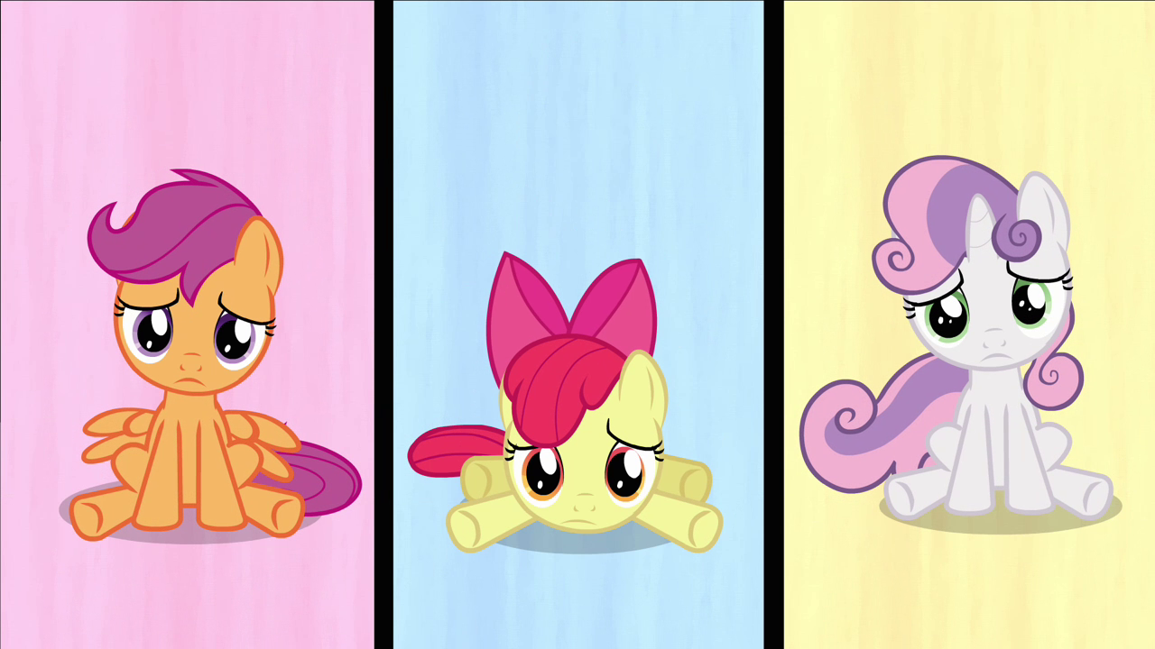 Image - CMC sad splitscreen S03E04.png | My Little Pony Friendship is ...