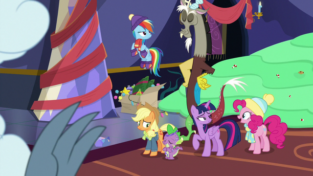 File:Twilight and friends proud of Fluttershy MLPBGE.png