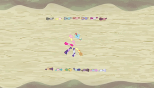 In Our Town - villagers equal sign formation S5E1